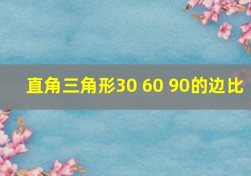 直角三角形30 60 90的边比